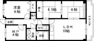 エスタ西宮【404号室】の間取り