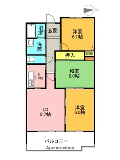 レジェンダリー小松【4階】の間取り