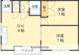 パティオ甲子園口【3階】の間取り