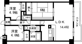 レフィナード【406号室】の間取り