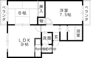 コーポ朝日【3階】の間取り
