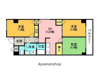 兵庫県尼崎市七松町3丁目【マンション】の間取り