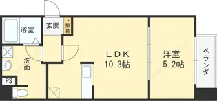 ディアさくら夙川【202号室号室】の間取り