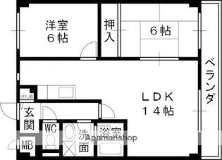 フローラ上ヶ原【3階】の間取り