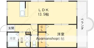 メゾン宮西II【1階】の間取り