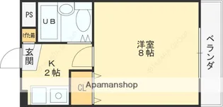 スカイリバー上小阪【206号室】の間取り