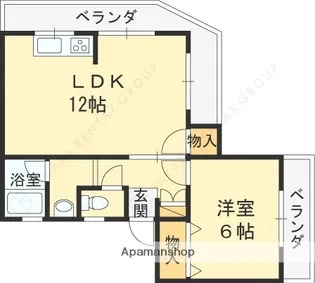 ミスターK北武庫之荘【3階】の間取り