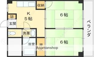 トーエー八尾2ビル【407号室】の間取り