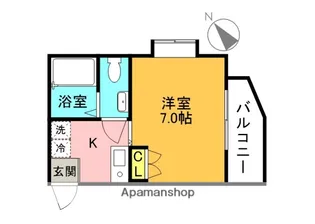 ジョイフル武庫川【208号室】の間取り