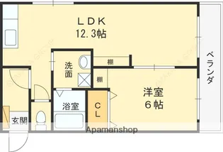 ロワイヤル鳴尾【3階】の間取り
