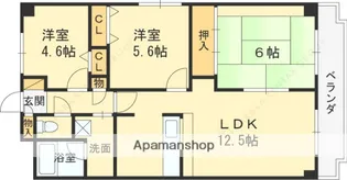 兵庫県西宮市柳本町【マンション】の間取り