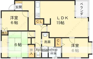 兵庫県西宮市羽衣町【マンション】の間取り