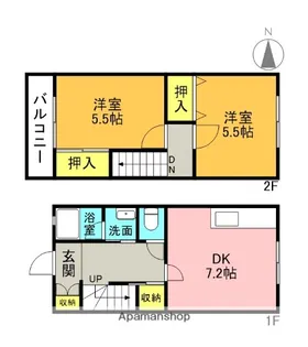 STハイツ芦原【203号室】の間取り