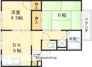 兵庫県西宮市大森町【アパート】の間取り