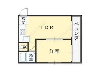 大阪府大阪市鶴見区浜5丁目【マンション】の間取り