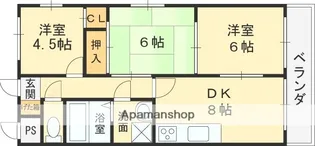 パストラル横小路【301号室】の間取り