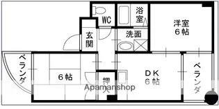 兵庫県尼崎市南武庫之荘6丁目【マンション】の間取り