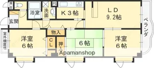 ドムール樋ノ池【3階】の間取り