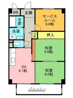 グランディール園田【3階】の間取り