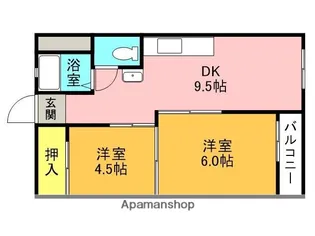 甲子園第5コーポラス【305号室】の間取り