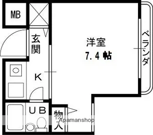 ベルトピア西宮北口Ⅰ【2階】の間取り