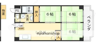 メガロコープ西宮Ⅱ2号棟【3階】の間取り