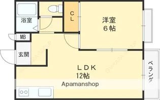 兵庫県尼崎市南武庫之荘8丁目【アパート】の間取り