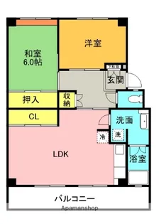 辰馬香枦園西荘【1階】の間取り