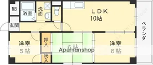 チェリーアベニュー夙川【203号室】の間取り