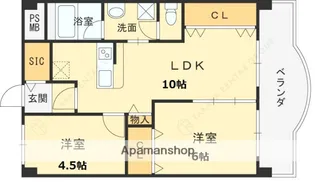 第一チェリーマンション【201号室】の間取り