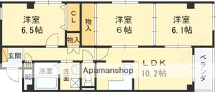 ロイヤルハイツ甲子園口【2階】の間取り