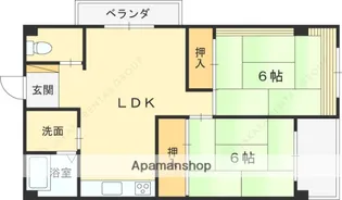 加島第2マンション【4階】の間取り