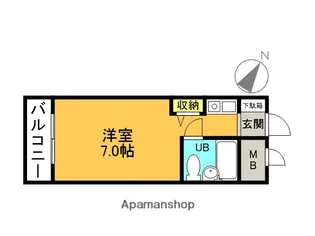 スラン76【206号室】の間取り