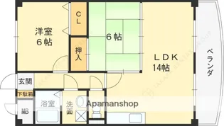 兵庫県尼崎市南清水【マンション】の間取り