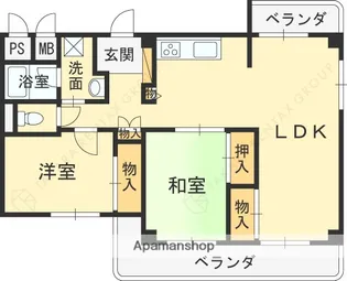 兵庫県西宮市甲東園2丁目【マンション】の間取り