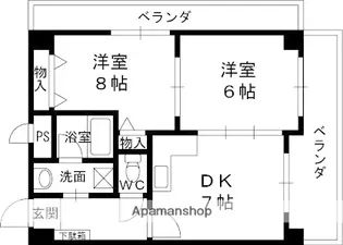 フォレスト西宮【8階】の間取り