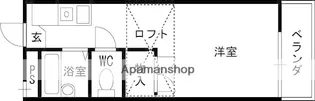 レオパレス夙川【2階】の間取り