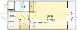 ヴィユ江上【3階】の間取り