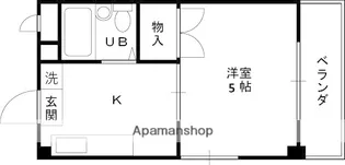 ポコアポコ甲子園口メゾン【4階】の間取り