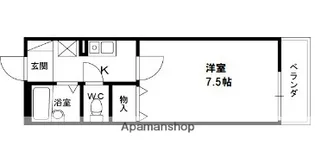 兵庫県西宮市今津山中町【アパート】の間取り