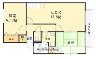 兵庫県西宮市満池谷町【アパート】の間取り