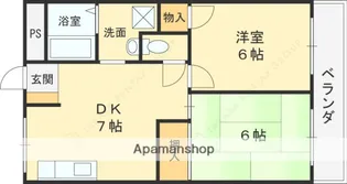 大阪府東大阪市上六万寺町【マンション】の間取り