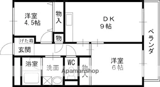 タカソウハイツ河原【2階】の間取り