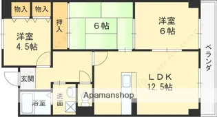 ファミリアル門戸【205号室】の間取り
