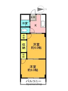 甲子園グリーンハイツ【2階】の間取り