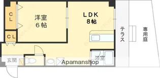 グランドハイツ浜甲子園【1階】の間取り