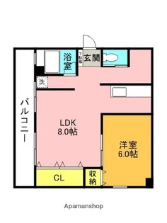 グランドハイツ浜甲子園【2階】の間取り