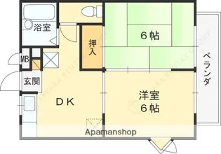 リヴィエール苦楽園【101号室】の間取り