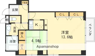 ルーア芦屋【307号室】の間取り