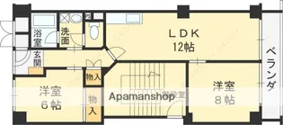 日商岩井上甲子園マンション【305号室】の間取り